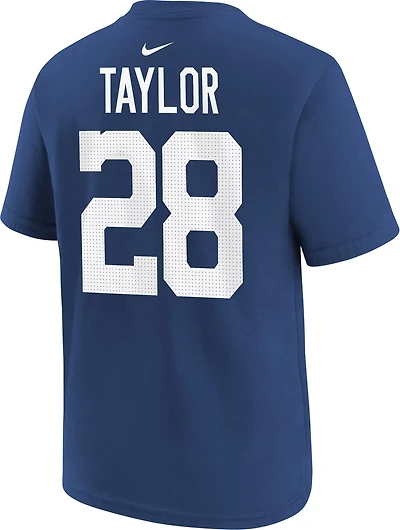Nike Boys' 4-7 Indianapolis Colts Johnathan Taylor 28 Fuse N&N T-shirt