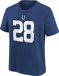 Nike Boys' 4-7 Indianapolis Colts Johnathan Taylor 28 Fuse N&N T-shirt