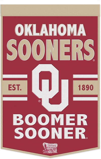 WinCraft University of Oklahoma 24 in x 38 in Wool Banner