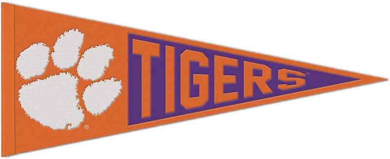 WinCraft Clemson University 13 in x 32 in Wool Pennant