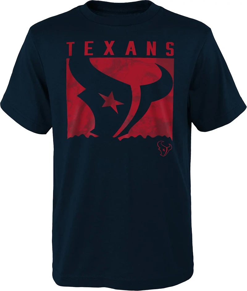 Outerstuff Boys' 8-20 Houston Texans Liquid Camo Logo Short Sleeve T-shirt