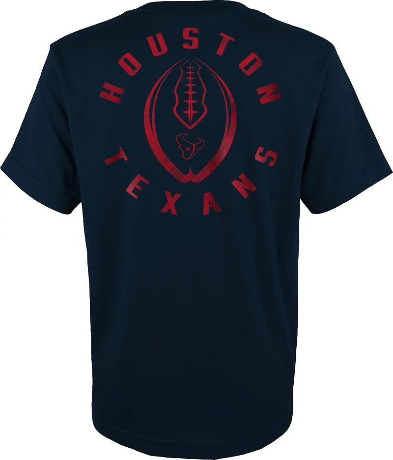 Outerstuff Boys' 8-20 Houston Texans Liquid Camo Logo Short Sleeve T-shirt