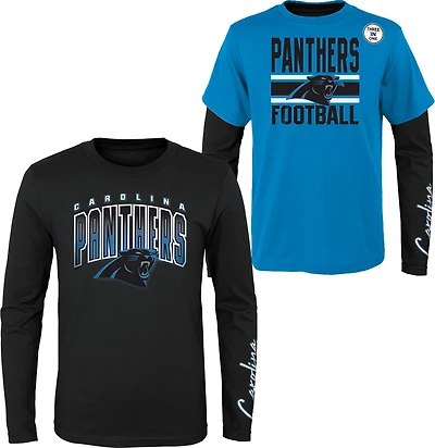 Outerstuff Boys' 4-7 Carolina Panthers Fan Fave 3-in-1 Combo T-shirt