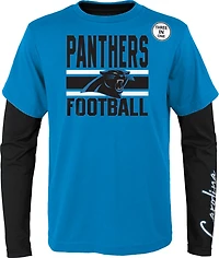 Outerstuff Boys' 4-7 Carolina Panthers Fan Fave 3-in-1 Combo T-shirt