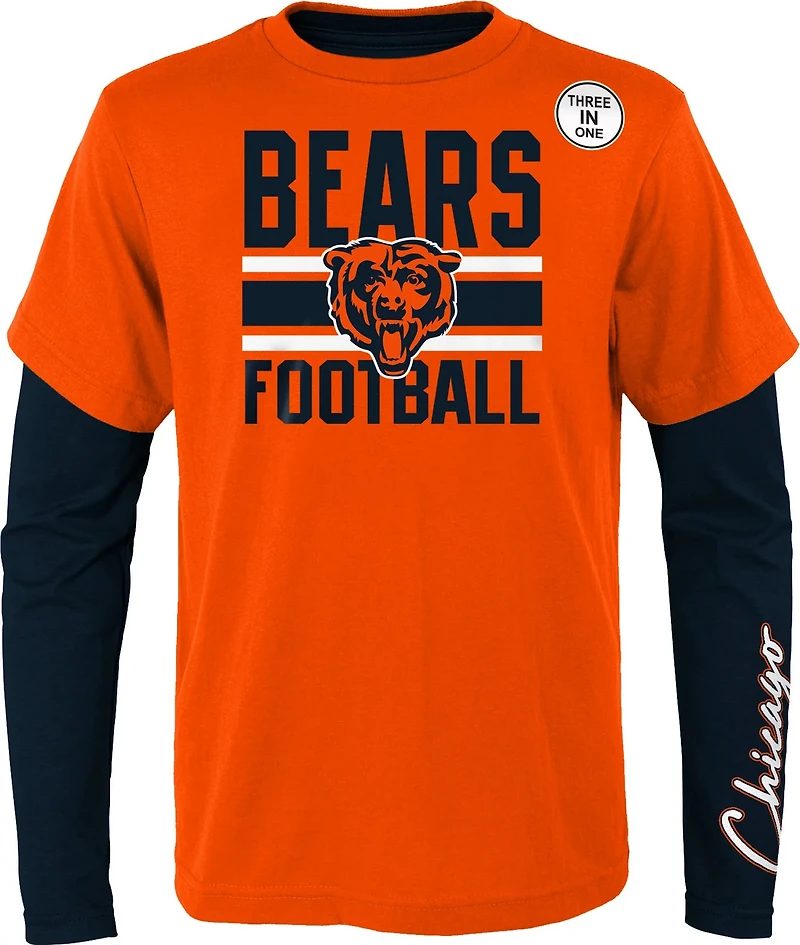 Outerstuff Boys' 8-20 Chicago Bears Fan Fave 3-in-1 Combo T-shirt