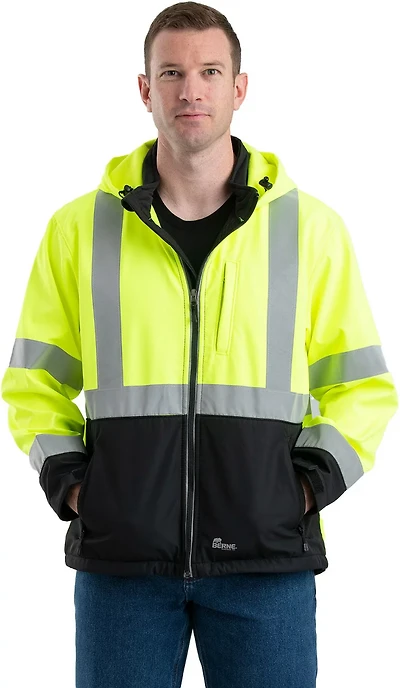 Berne Men's Hi-Visibility Softshell Jacket