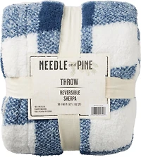 Needle & Pine Buffalo Checks 210 GSM Printed Sherpa Throw Blanket