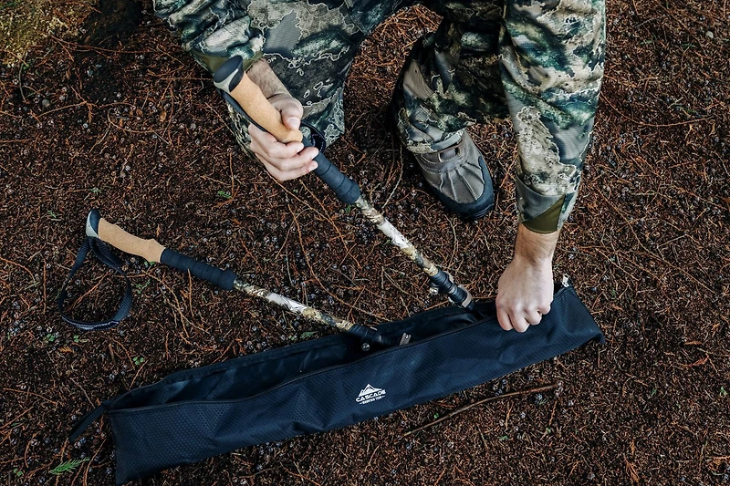 Cascade Mountain Tech Carbon Fiber Quick Lock Camo Trekking Poles
