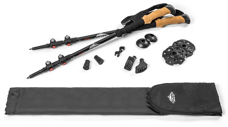 Cascade Mountain Tech 3k Carbon Fiber Quick Lock Trekking Poles