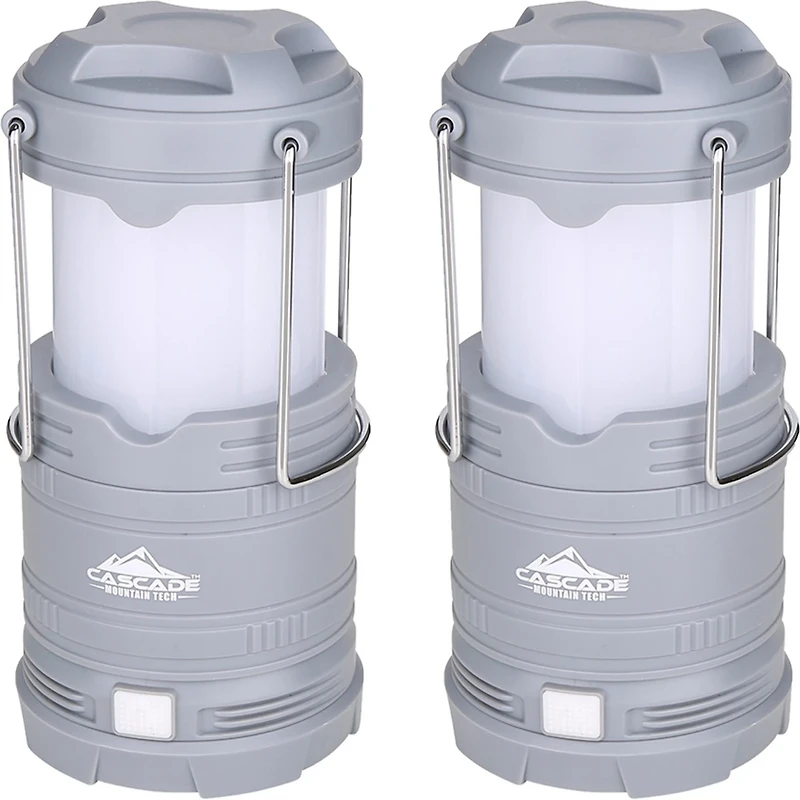Cascade Mountain Tech Pop-Up LED 300-Lumen Lantern/Flashlight 2-Pack