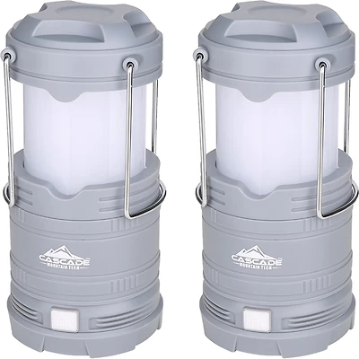 Cascade Mountain Tech Pop-Up LED 300-Lumen Lantern/Flashlight 2-Pack