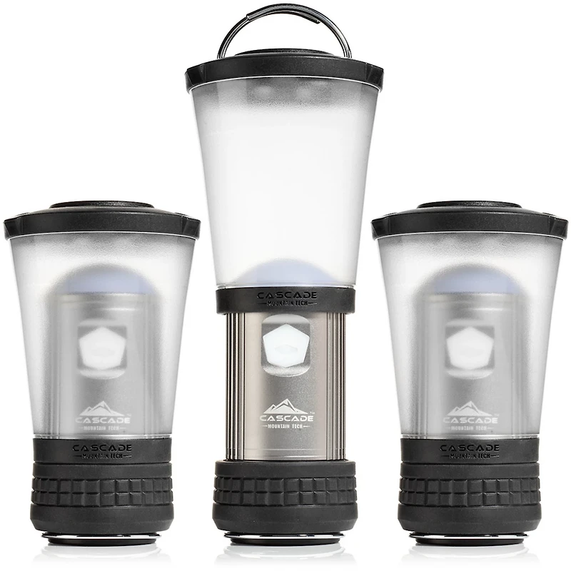 Cascade Mountain Tech Collapsible IPX4 Water-Resistant LED Lantern/Flashlight 3-Pack