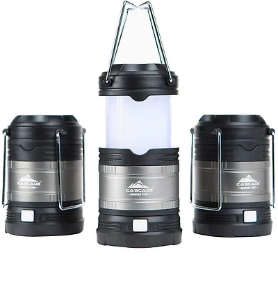 Cascade Mountain Tech Multi-Mode Pop-Up IPX4 Water-Resistant LED Lantern 3-Pack