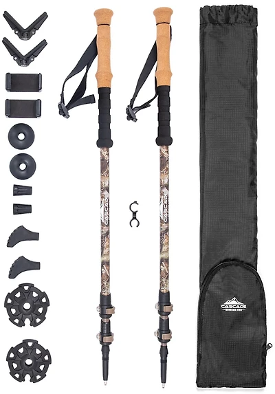 Cascade Mountain Tech Carbon Fiber Quick Lock Camo Monopods 2-Pack