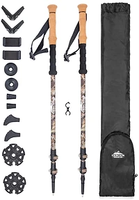 Cascade Mountain Tech Carbon Fiber Quick Lock Camo Monopods 2-Pack
