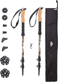 Cascade Mountain Tech Carbon Fiber Quick Lock Camo Trekking Poles