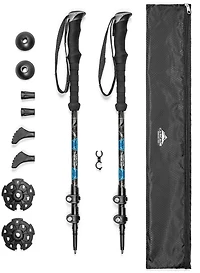 Cascade Mountain Tech Carbon Fiber Quick Lock Trekking Poles