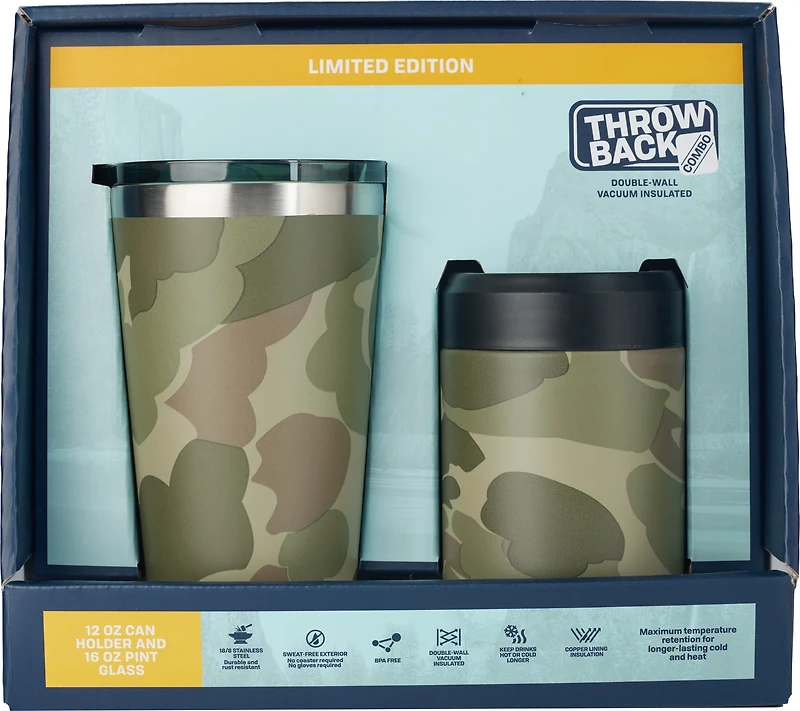 Magellan Outdoors Holiday Throwback 16 oz Beer Tumbler and 12 oz Can Tumbler Set