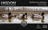 Higdon Outdoors Battleship Mallard Foam Filled Flocked Head 6-Pack