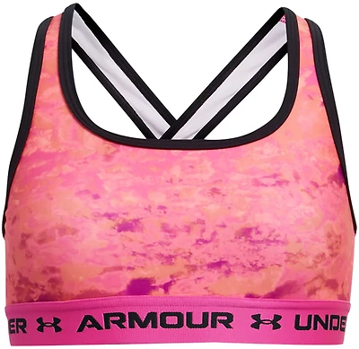 Under Armour Girls' Crossback Medium Support Sports Bra