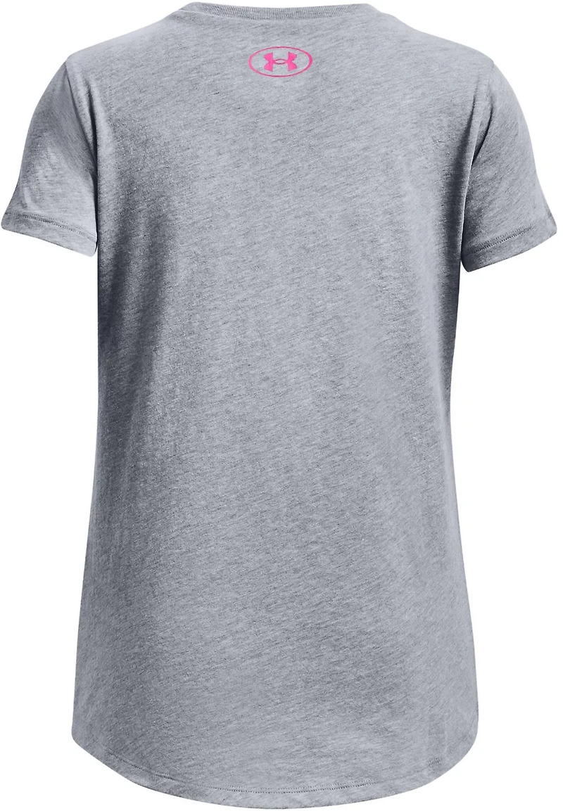 Under Armour Girls' Softball Plate Fill Short Sleeve Shirt