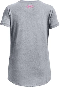 Under Armour Girls' Softball Plate Fill Short Sleeve Shirt