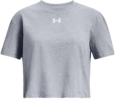 Under Armour Girls' Crop Sportstyle Logo Short Sleeve Shirt
