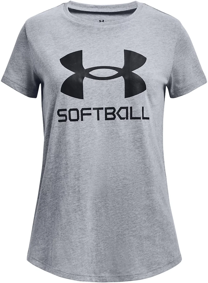 Under Armour Girls' Softball Logo Short Sleeve Shirt