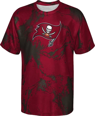 Outerstuff Boys' 8-20 Tampa Bay Buccaneers In the Mix Poly Dri-Tek Short Sleeve T-shirt