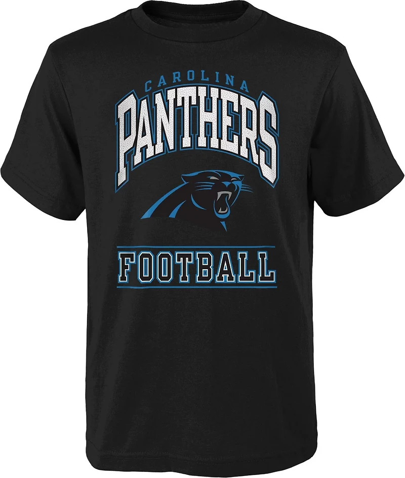Outerstuff Kids' Carolina Panthers Big Blocker Short Sleeve T-shirt