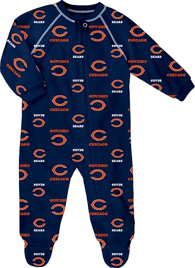 Outerstuff Infants' Chicago Bears Replen Raglan Zip-Up Coveralls