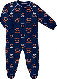 Outerstuff Infants' Chicago Bears Replen Raglan Zip-Up Coveralls