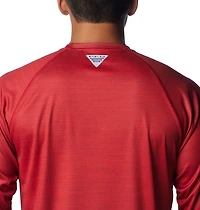 Columbia Sportswear Men's University of Arkansas PFG Terminal Tackle Heather Long Sleeve Shirt