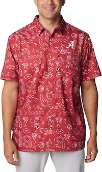Columbia Sportswear Men's University of Alabama Super Slack Tide Fish Fan Button Down Shirt