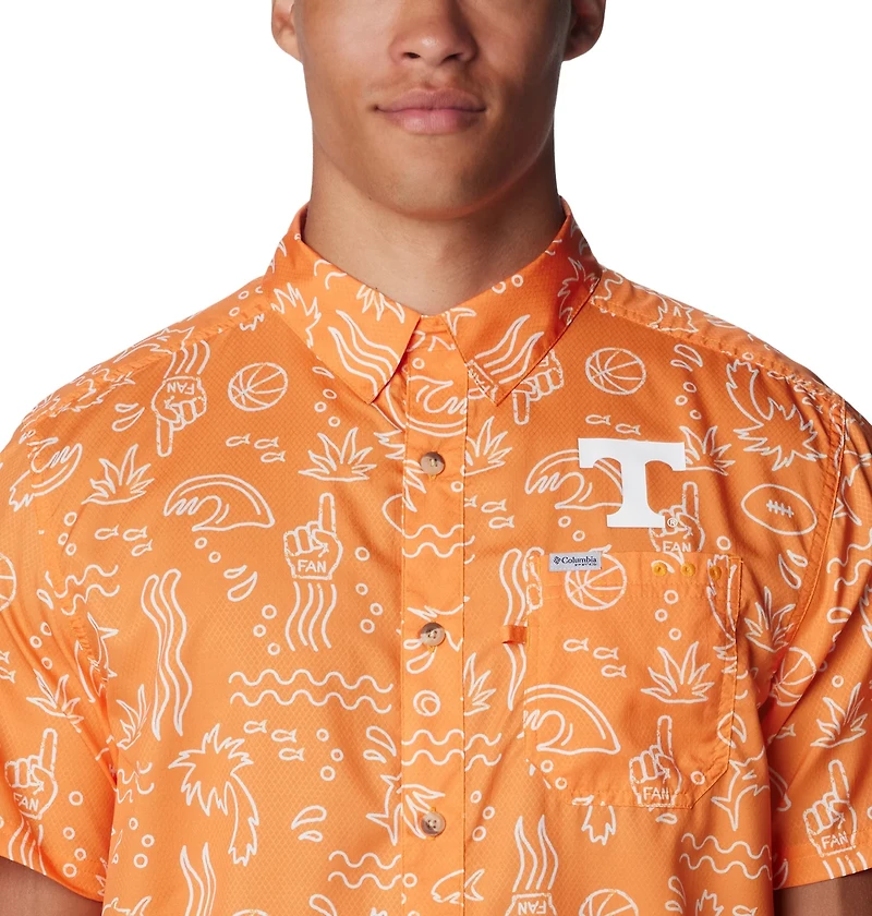 Columbia Sportswear Men's University of Tennessee Super Slack Tide Fish Fan Button Down Shirt