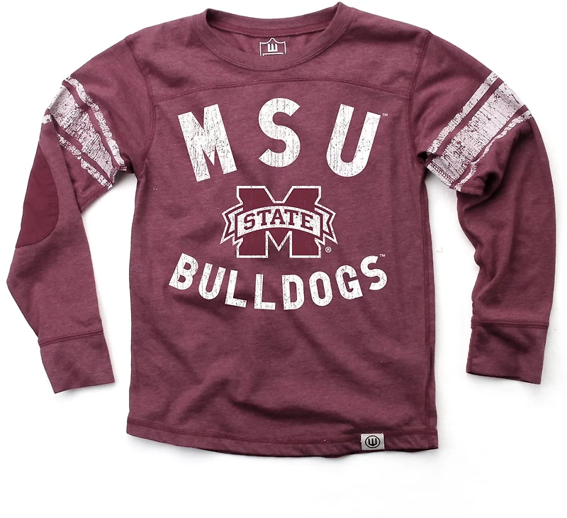 Wes and Willy Boys' Mississippi State University Sleeve Stripe Long Sleeve T-shirt