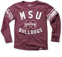 Wes and Willy Boys' Mississippi State University Sleeve Stripe Long Sleeve T-shirt