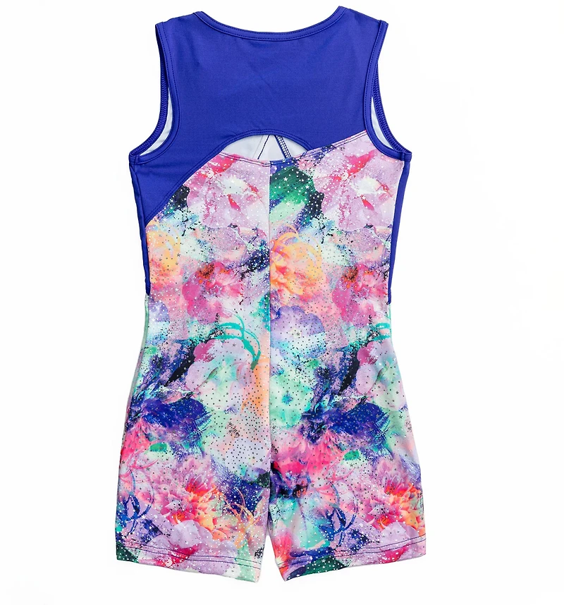 Rainbeau Moves Girls' Floral Print Biketard