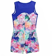 Rainbeau Moves Girls' Floral Print Biketard