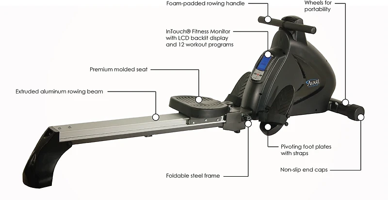 Stamina® Avari® Programmable Magnetic Rower