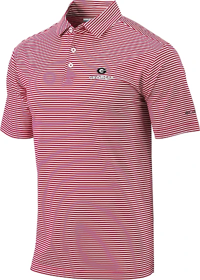 Columbia Sportswear Men's University of Georgia Club Invite Stripe Polo Shirt