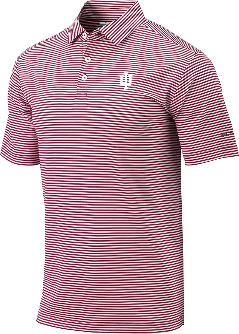 Columbia Sportswear Men's Indiana University Club Invite Stripe Polo Shirt