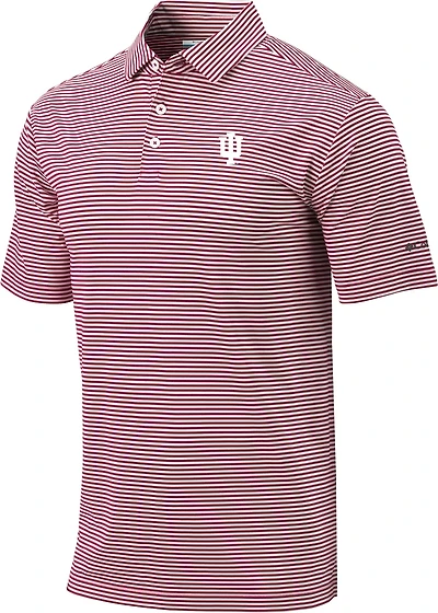 Columbia Sportswear Men's Indiana University Club Invite Stripe Polo Shirt