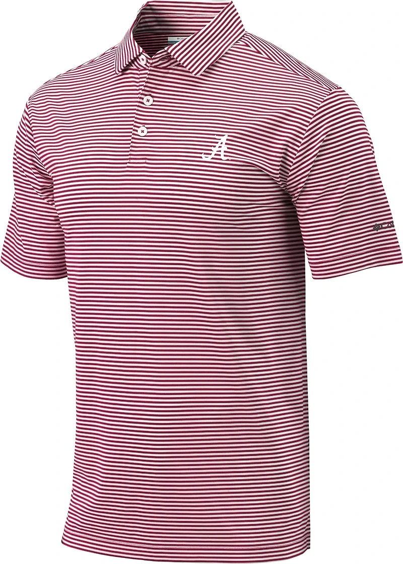 Columbia Sportswear Men's University of Alabama Club Invite Stripe Polo Shirt