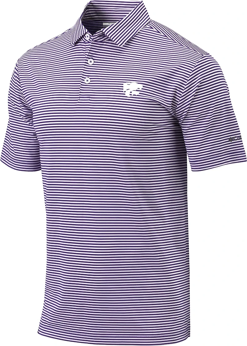 Columbia Sportswear Men's Kansas State University Club Invite Stripe Polo Shirt
