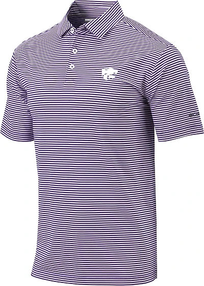 Columbia Sportswear Men's Kansas State University Club Invite Stripe Polo Shirt
