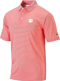 Columbia Sportswear Men's Clemson University Club Invite Stripe Polo Shirt
