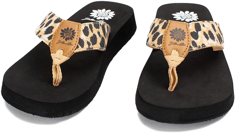 Yellow Box Women's Finwick Cheetah Flip Flops