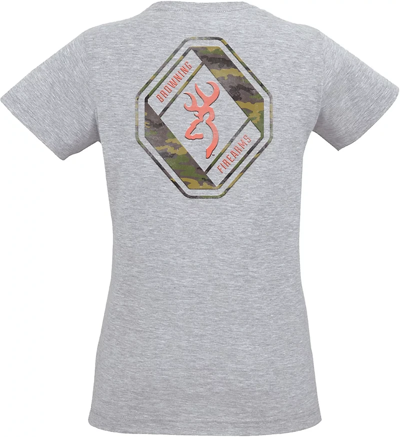 Browning Women's Camo Diamond Buckmark Short Sleeve T-shirt