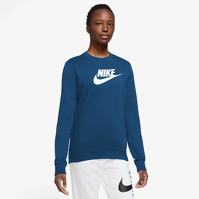 Nike Women's Club Fleece Graphic Long Sleeve Crew Neck Sweatshirt